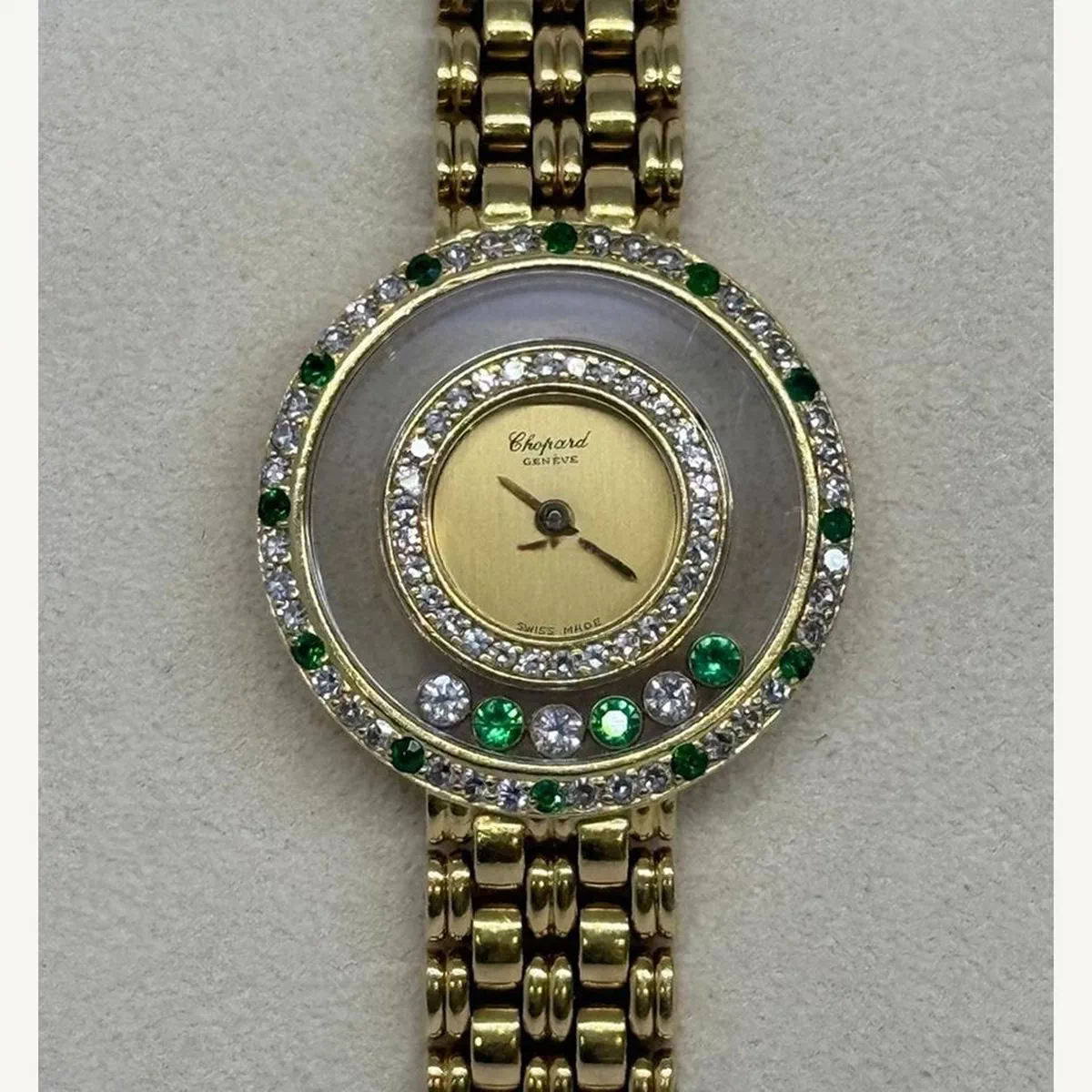 Chopard Happy Diamonds Full Yellow Gold with Diamonds | Vintage Model | Used (Very good) | Year of production 2000 (Approximation) | No original box | No original papers-7-7