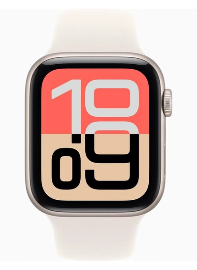 Apple Watch SE 3 GPS 44mm (TDRA Version) Starlight Aluminium Case With Starlight Sport Band - M/L-1