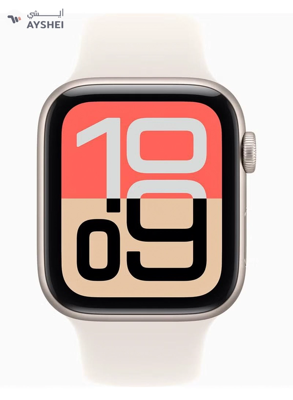 Apple Watch SE 3 GPS 44mm (TDRA Version) Starlight Aluminium Case With Starlight Sport Band - M/L