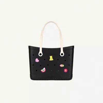 VELMORE 35×11×26cm cm EVA Rubber Beach Tote Bag with 5 Summer Charms | Waterproof, Durable & Easy-to-Clean | Spacious Summer Beach Bag for Women & Family-0