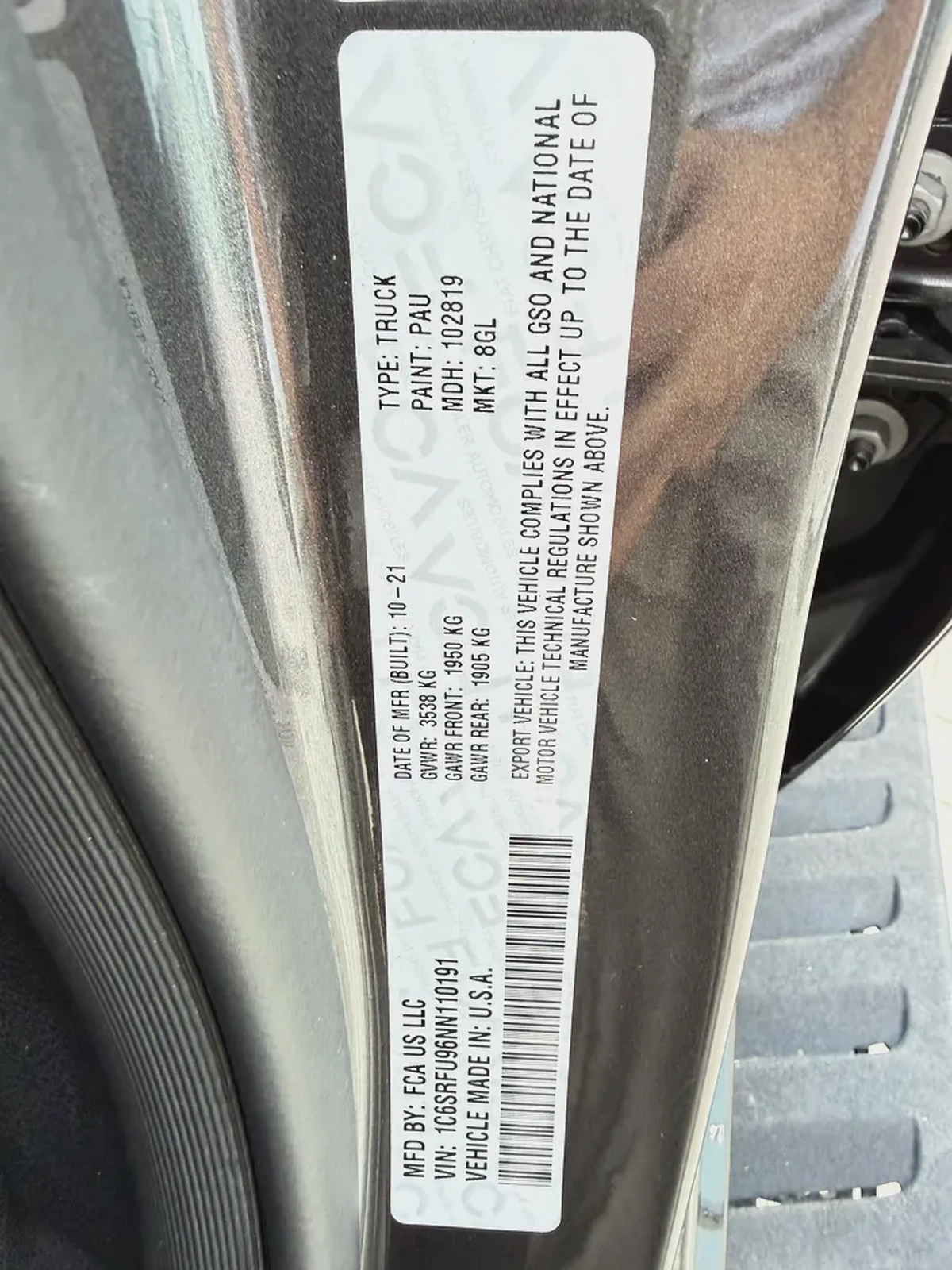 دودج رتم TRX رمادي / اسود خليجي RAM 1500 TRX V8 2022 - GCC Specs - Pristine Condition