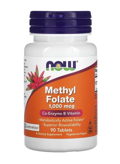 now Methyl Folate 1000 mcg, 90 Tablets | Active Form of Vitamin B9 for Cell Health, Energy & Brain Support | Quatrefolic® Enhanced Absorption-0