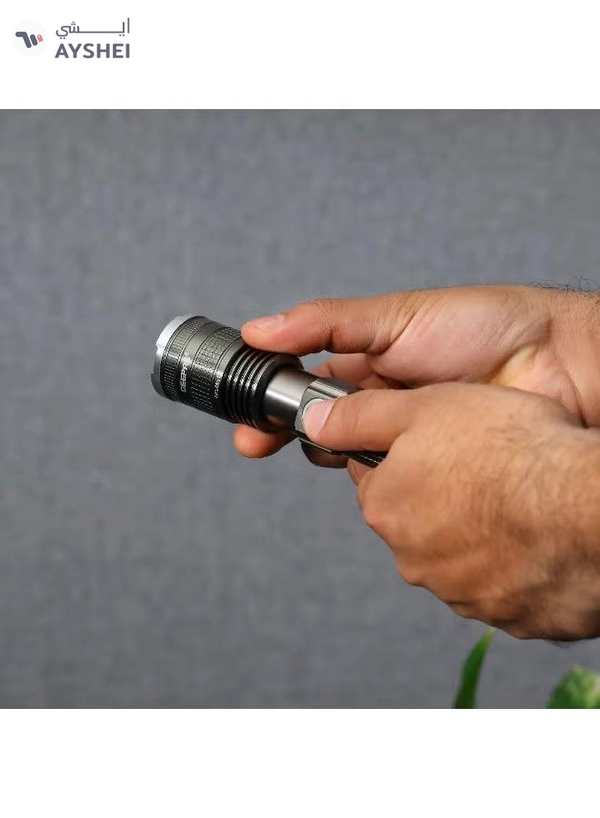 GEEPAS Zoomable LED Flashlight ,20W Laser High-Power LEDs, Perfect for Indoor and Outdoor Use, 10 Hours Continuous Working/ with Aluminum Alloy Housing, Type C Charging, Limited Lifetime Warranty