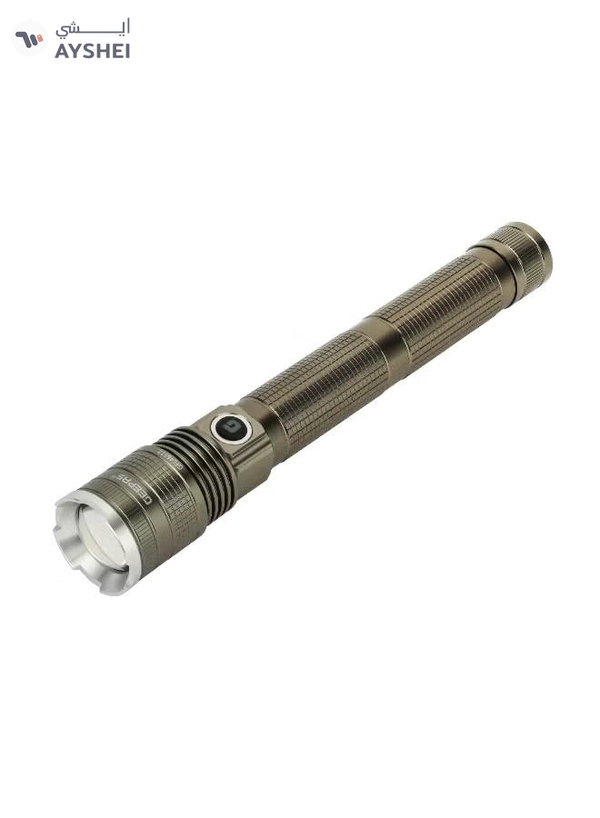 GEEPAS Zoomable LED Flashlight ,20W Laser High-Power LEDs, Perfect for Indoor and Outdoor Use, 10 Hours Continuous Working/ with Aluminum Alloy Housing, Type C Charging, Limited Lifetime Warranty
