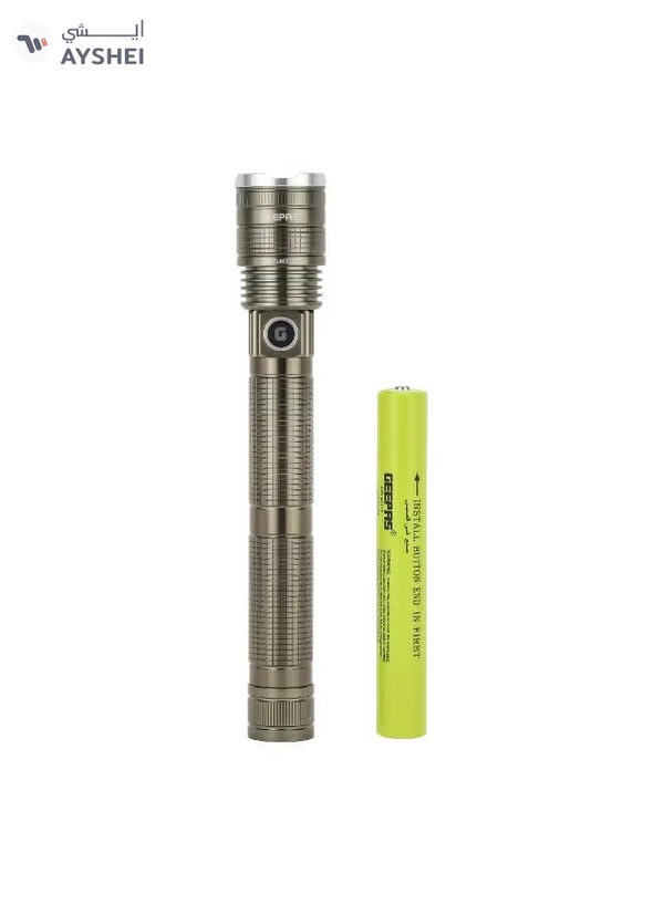 GEEPAS Zoomable LED Flashlight ,20W Laser High-Power LEDs, Perfect for Indoor and Outdoor Use, 10 Hours Continuous Working/ with Aluminum Alloy Housing, Type C Charging, Limited Lifetime Warranty