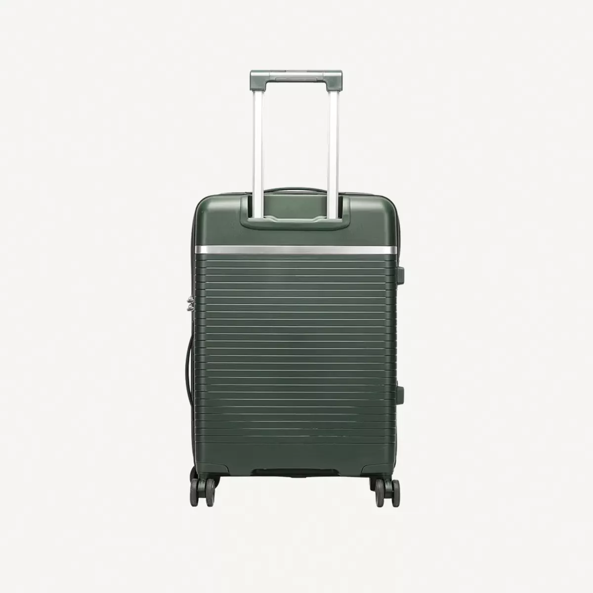 British Traveller 3-Piece Polypropylene Luggage Set | 20”, 24”, 28” Lightweight Suitcases with 360° Spinner Wheels, TSA Lock, Water & Scratch Resistant | Durable Hard Shell Trolley Bags with Telescopic Handle - Green-4-4