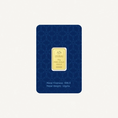 Dubai Gold 10 Grams Pure 999.9 Fine Gold Bar - Variable Design-3