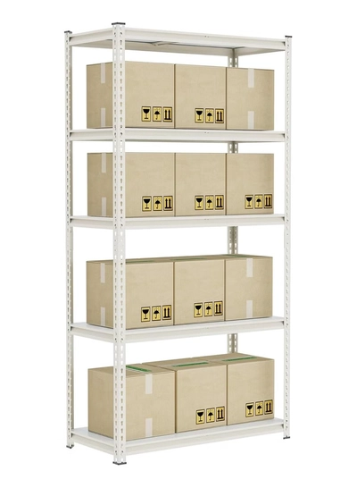 DubaiGallery 5 Tier Laminated Heavy Duty Garage Storage Adjustable Wide Size Metal Shelving Unit Utility Rack Shelves Organization Multipurpose Shelf-0