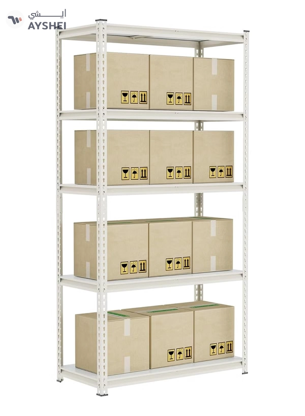 DubaiGallery 5 Tier Laminated Heavy Duty Garage Storage Adjustable Wide Size Metal Shelving Unit Utility Rack Shelves Organization Multipurpose Shelf