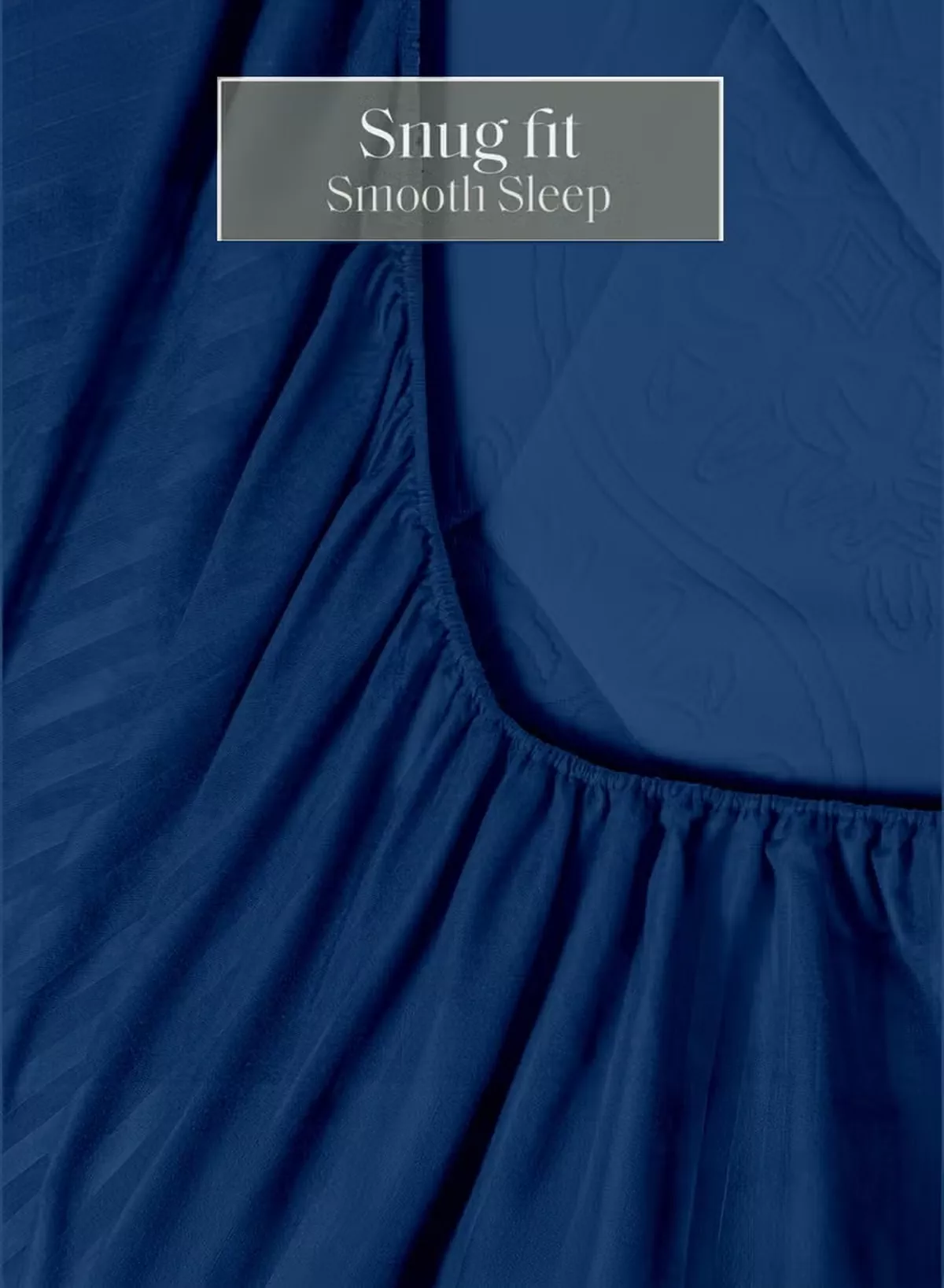 Eworld Premium Striped Duvet Set All Season – 4-Pieces Set Navy Blue | King Size 220x240 cm | Ultra-Soft, Wrinkle-Resistant & Made in Dubai | Includes Duvet Cover, Fitted Sheet (200x200 cm) & 2 Pillowcases (50x70 cm)-4-4