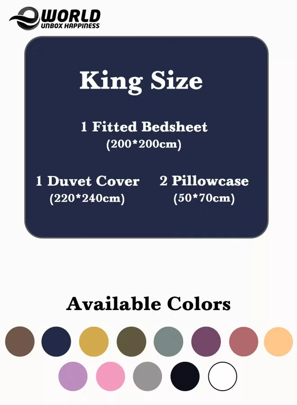 Eworld Premium Striped Duvet Set All Season – 4-Pieces Set Navy Blue | King Size 220x240 cm | Ultra-Soft, Wrinkle-Resistant & Made in Dubai | Includes Duvet Cover, Fitted Sheet (200x200 cm) & 2 Pillowcases (50x70 cm)-2-2