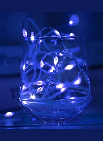 ESNCO Multipurpose LED Lights Fairy Lights Twinkle Decoration String Lights Blue 10 Meter 100 Led 32.80 FT Ramadan Light For Ramadan Decoration And Home Decoration Light Curtain Lights Garden Lights-0