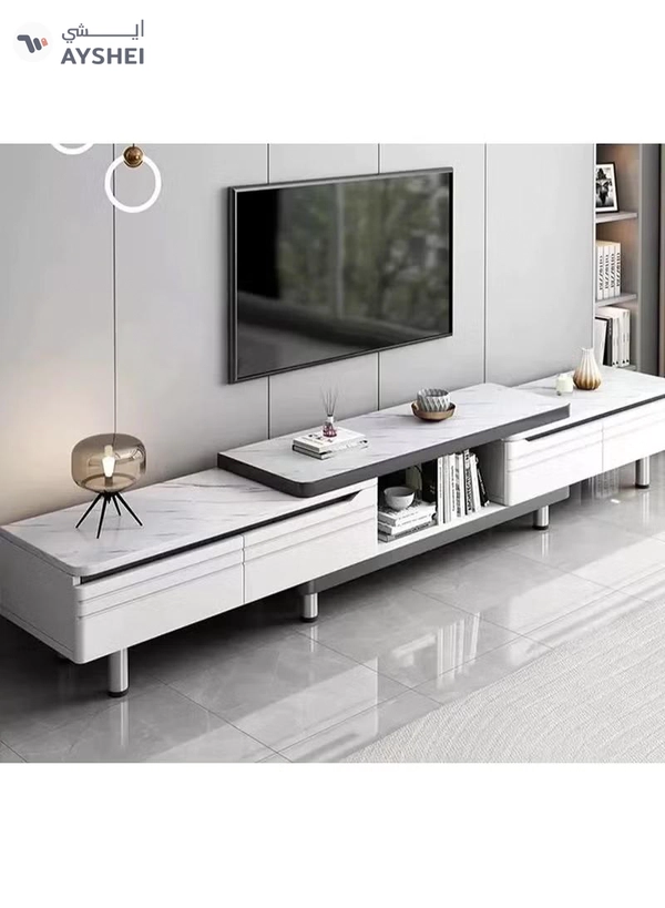 DubaiGallery Living Room Modern Shelf Storage Cabinet Table