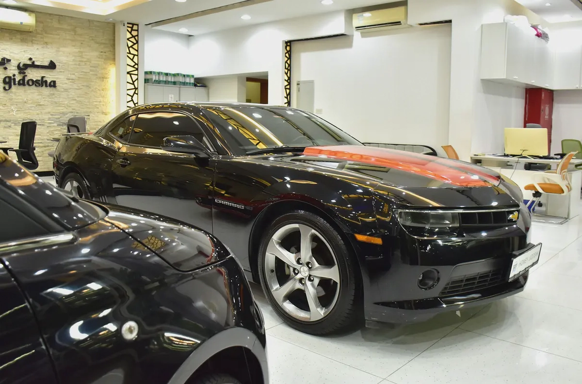 EXCELLENT DEAL for our Chevrolet Camaro RS ( 2014 Model ) in Black Color GCC Specs-2-2