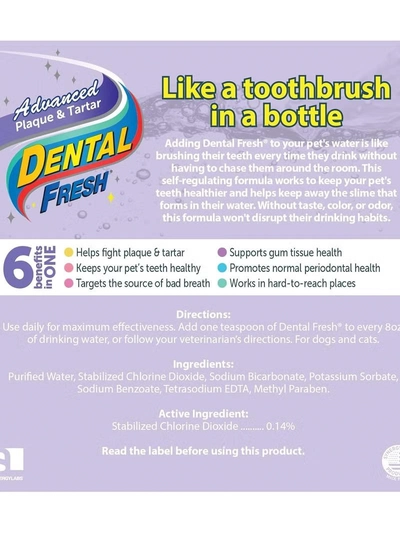 SynergyLabs Dental Fresh Water Additive - Original Formula for Dogs - (17 oz)-2