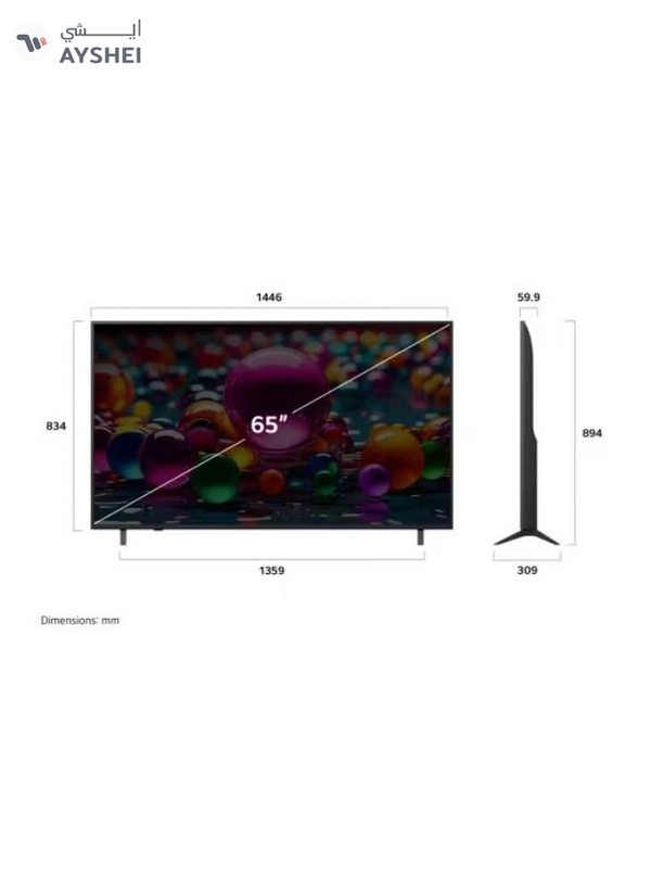  LG TV 65 Inch 4K UHD Smart LED with Built in Receiver - 65UA85006LA 65UA85006LA black