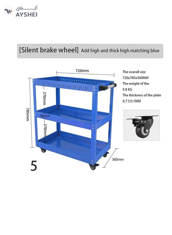 ABBASALI Tool Trolleys Full Holder Drawer Storage System Tools Organizer Garage