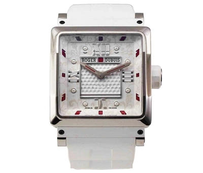 Roger Dubuis | King Square White Gold case with Leather Strap | Condition: New | Year of production 2002 (Approximation) | No original box | Original papers-0