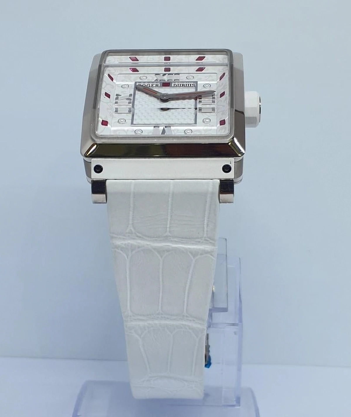 Roger Dubuis | King Square White Gold case with Leather Strap | Condition: New | Year of production 2002 (Approximation) | No original box | Original papers-1-1