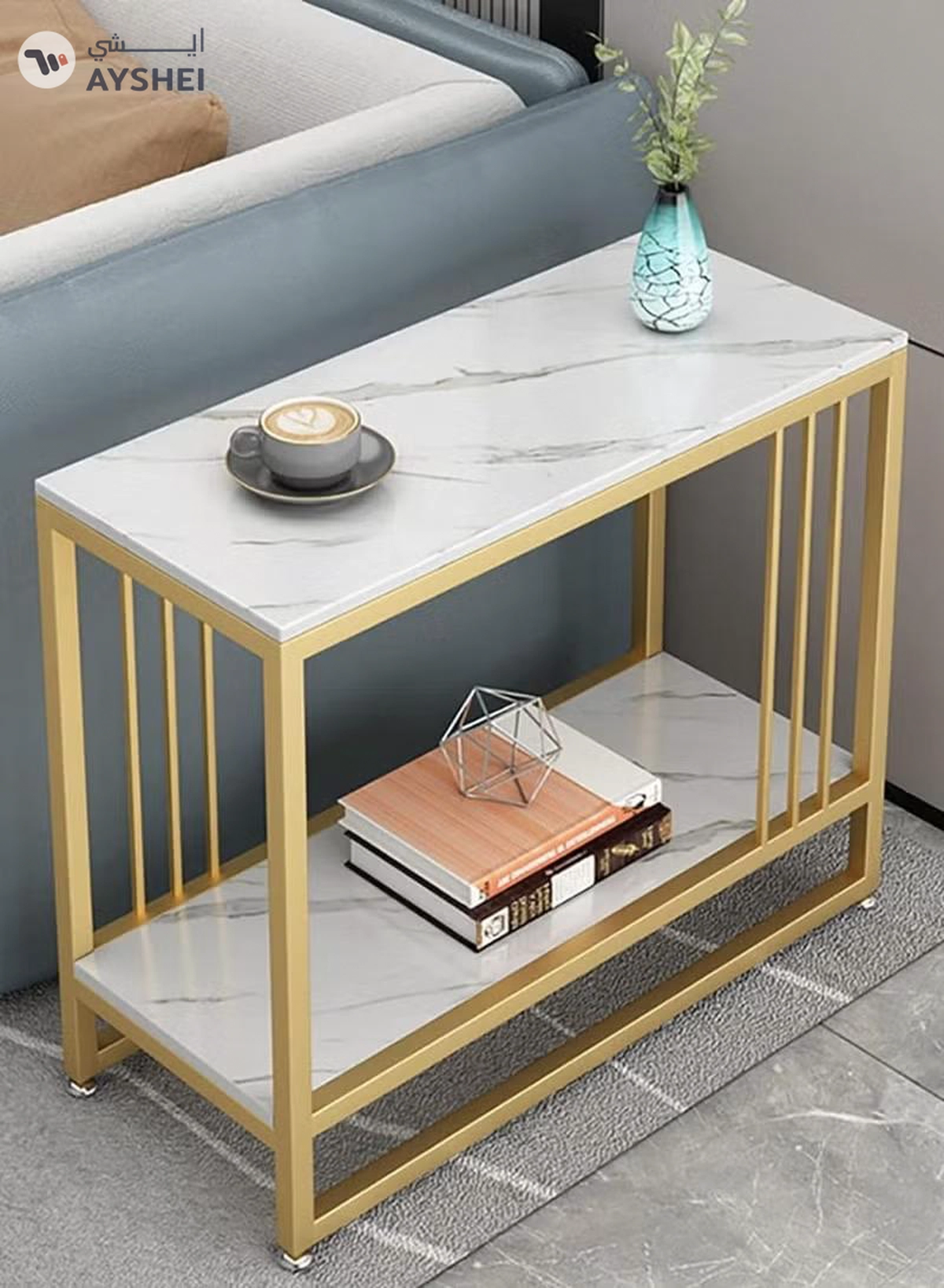 DubaiGallery Engineered Wood Center Table Coffee Table End Table Tea Table Nesting Table Bed Sofa Side Table for Living Room Bedroom Reception Office-2-2