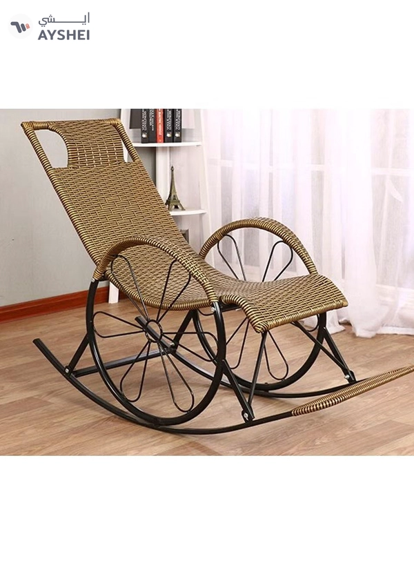 DubaiGallery Adult Rocking Chair Reclining Chair Leisure Rocking Chair Rocking Chair Leisure Chair Lazy Chair Rattan Chair On Balcony