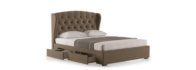 Upholstered Bed with optional storage, Brooke-3