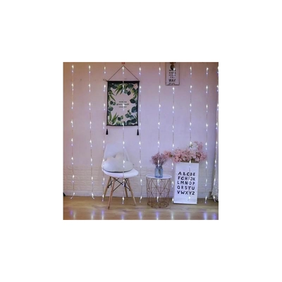 3MX3M RAINING LED DECORATIVE CURTAIN LIGHT-WHITE-0