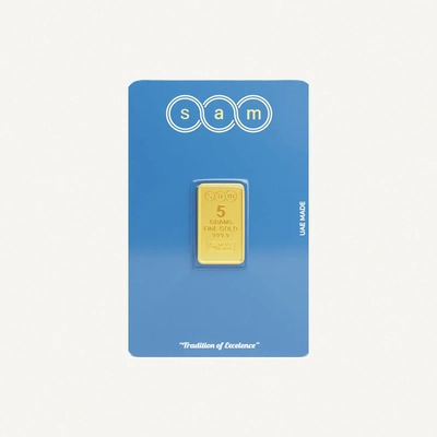 SAM MINTED BAR 5 GM 100% Authentic Approved by UAE Gold Delivery-0