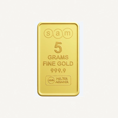 SAM MINTED BAR 5 GM 100% Authentic Approved by UAE Gold Delivery-1