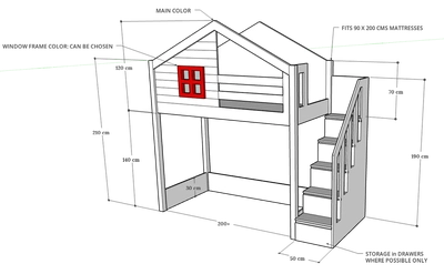 Fazi House Loft Bed-5