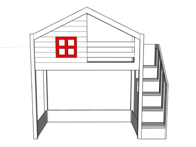 Fazi House Loft Bed-2