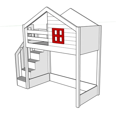 Fazi House Loft Bed-4