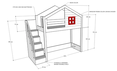 Fazi House Loft Bed-6