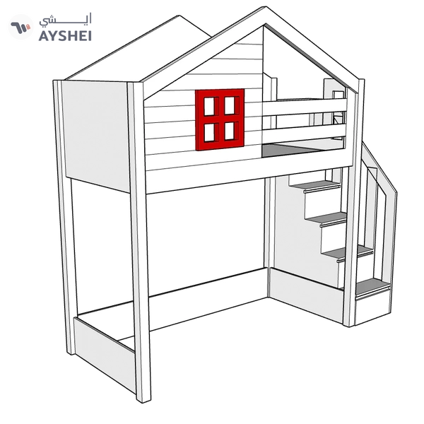 Fazi House Loft Bed