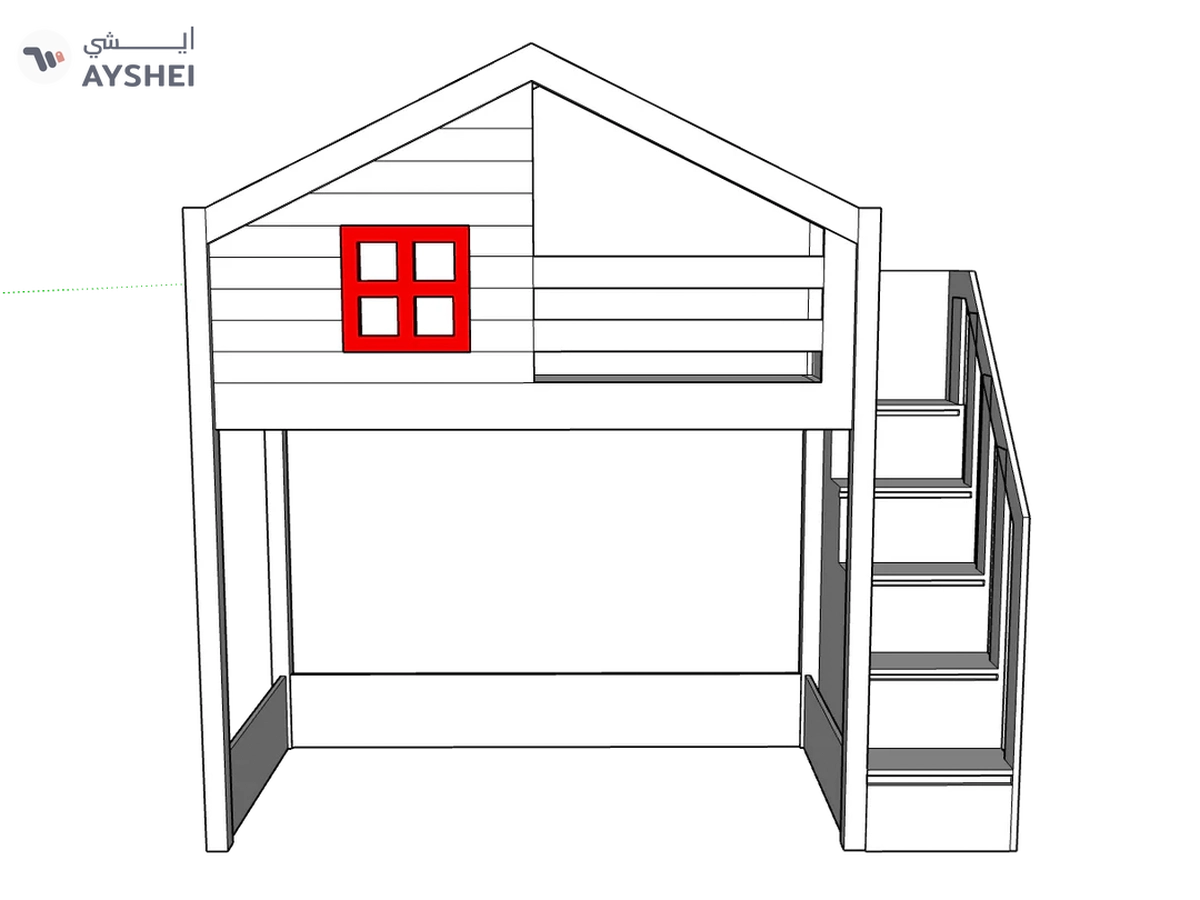 Fazi House Loft Bed-2-2