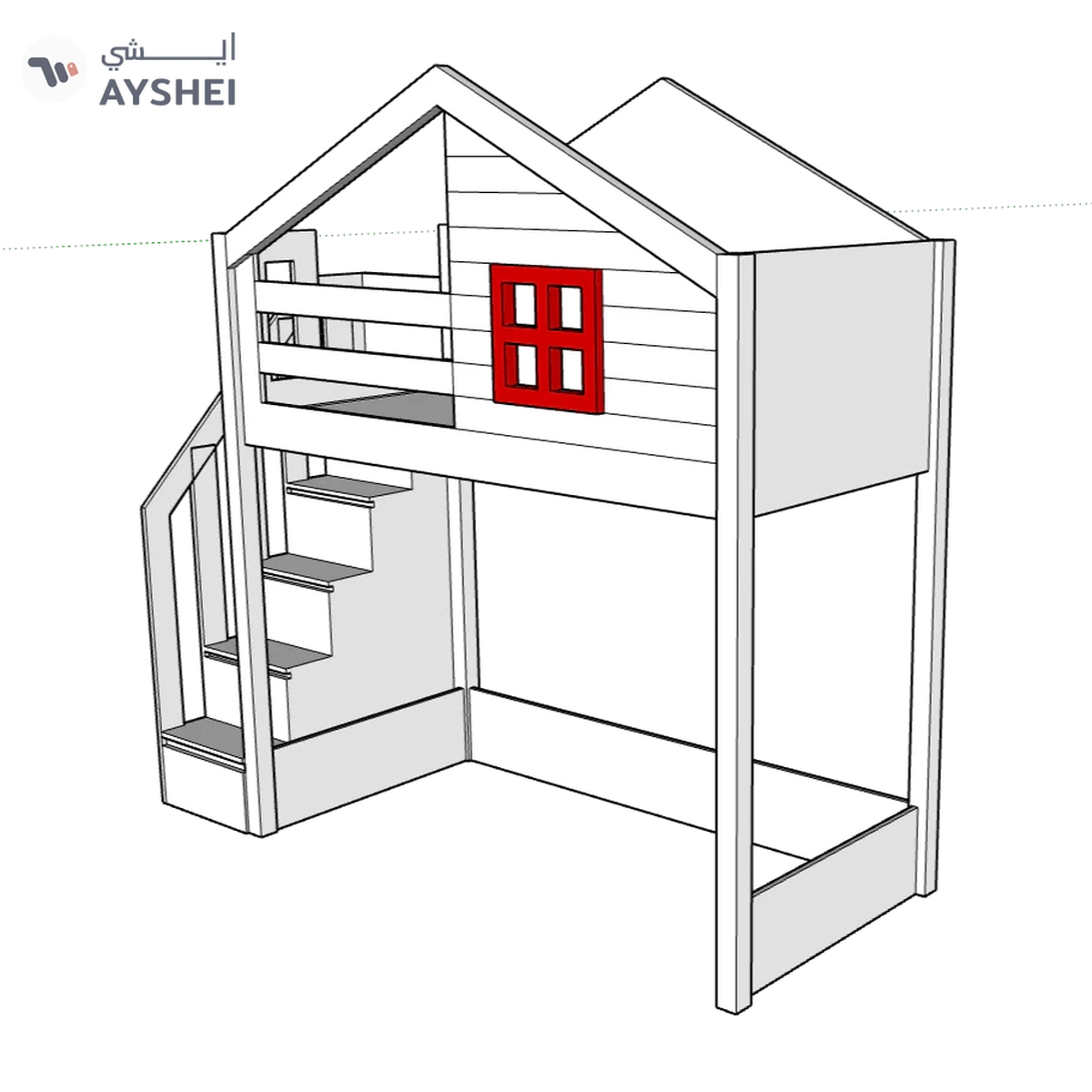 Fazi House Loft Bed-4-4