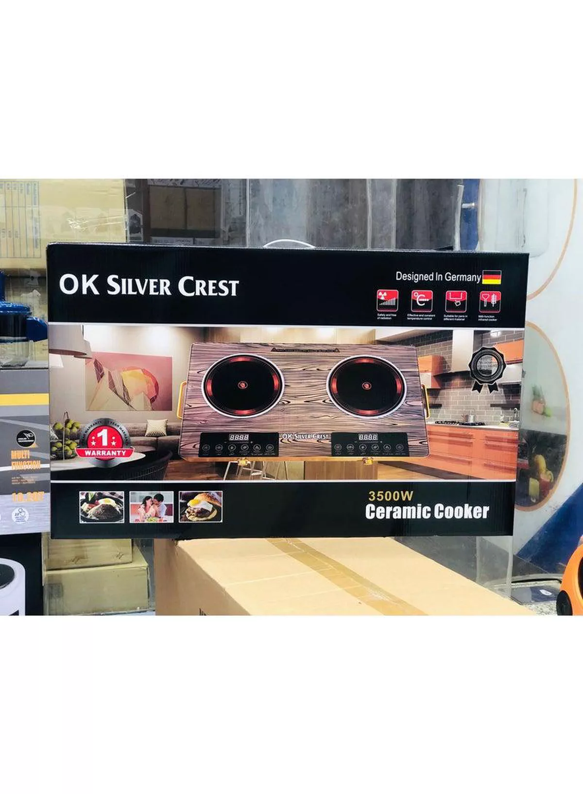 Silver Crest Dual Hot Plate Ceramic Stove kitchen with a stylish dual-zone ceramic stove offering fast, even heating, convenient temperature controls, durable construction, and excellent flexibility for everyday cooking and meal preparation needs.-1-1