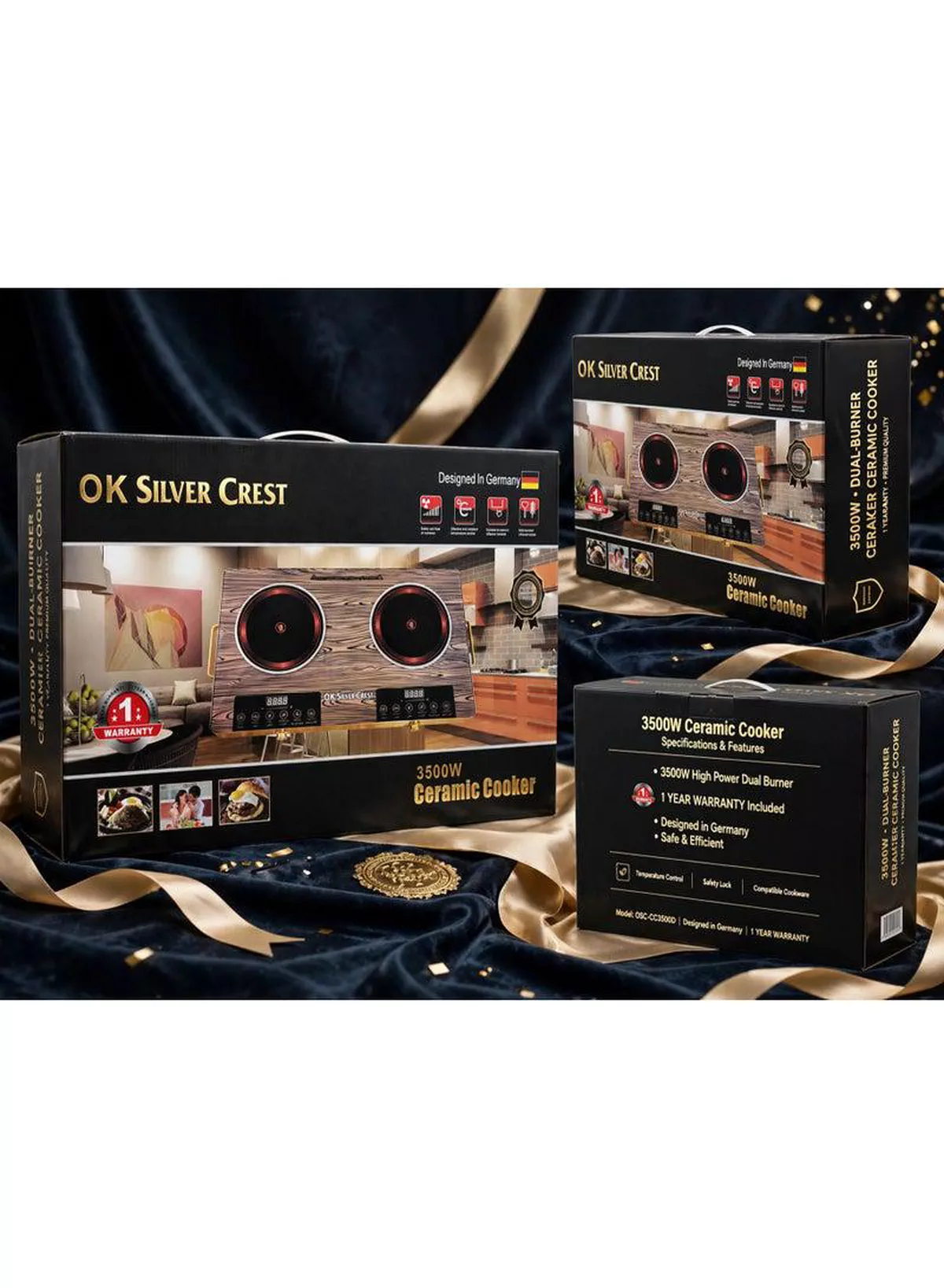 Silver Crest Dual Hot Plate Ceramic Stove kitchen with a stylish dual-zone ceramic stove offering fast, even heating, convenient temperature controls, durable construction, and excellent flexibility for everyday cooking and meal preparation needs.-3-3