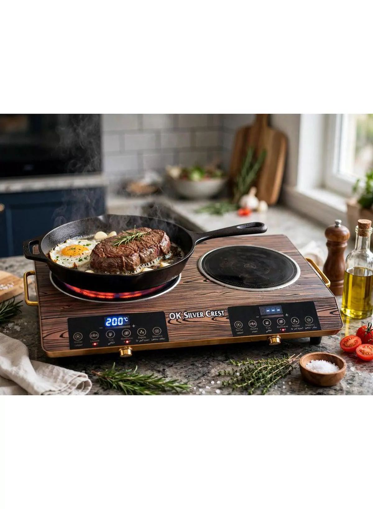 Silver Crest Dual Hot Plate Ceramic Stove kitchen with a stylish dual-zone ceramic stove offering fast, even heating, convenient temperature controls, durable construction, and excellent flexibility for everyday cooking and meal preparation needs.-4-4