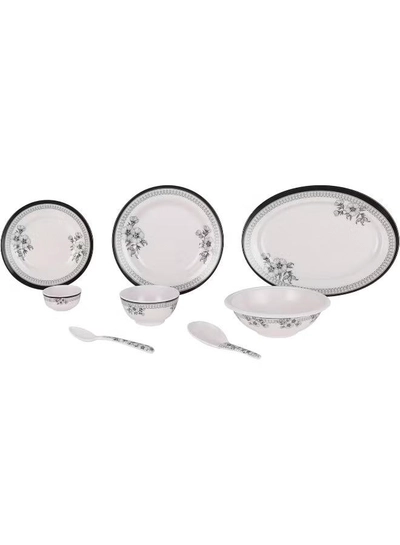 Delcasa 35 Piece Floral Beast Melamineware Dinner Set DC2461 Plates, Bowls, and Spoons-2