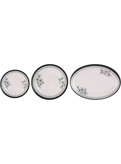 Delcasa 35 Piece Floral Beast Melamineware Dinner Set DC2461 Plates, Bowls, and Spoons-3