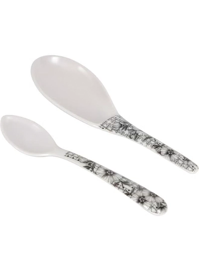 Delcasa 35 Piece Floral Beast Melamineware Dinner Set DC2461 Plates, Bowls, and Spoons-5