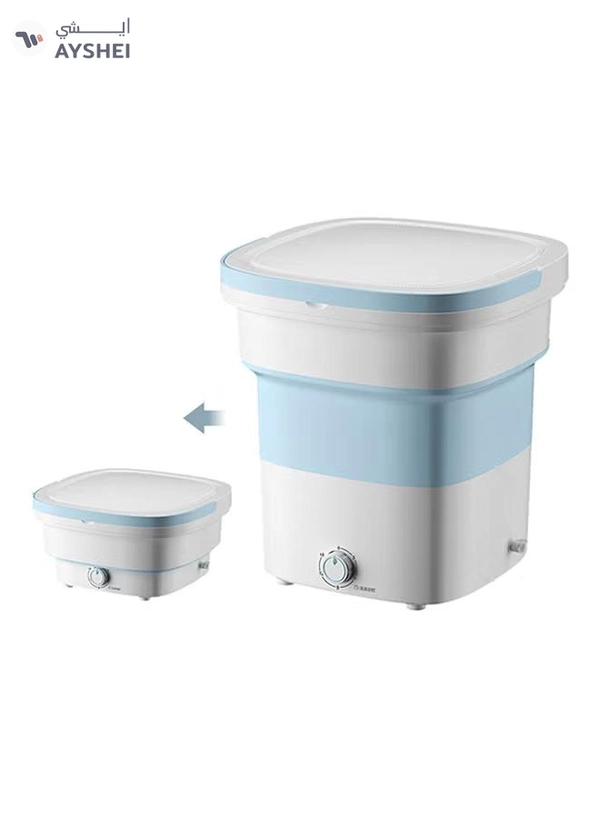 GT-Wheel Portable Mini Folding Clothes Washing Machine 135 W Miniwash110 Blue/White