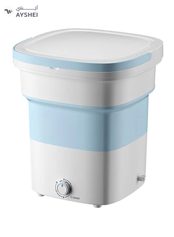 GT-Wheel Portable Mini Folding Clothes Washing Machine 135 W Miniwash110 Blue/White