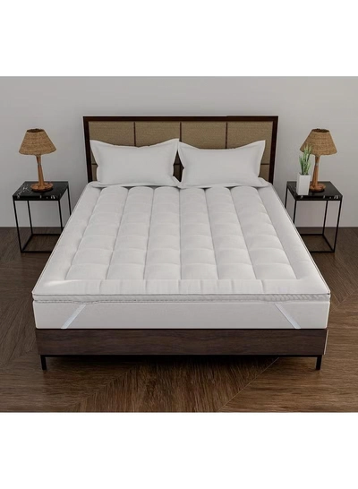 DubaiGallery Full Mattress Pad / Cotton Quilted Fitted Cooling Mattress Topper with Soft Snow Down Alternative Fill, Breathable Mattress Protector-0