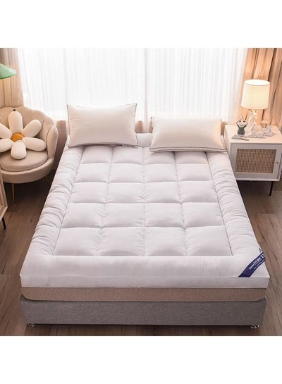 DubaiGallery Full Mattress Pad / Cotton Quilted Fitted Cooling Mattress Topper with Soft Snow Down Alternative Fill, Breathable Mattress Protector-3