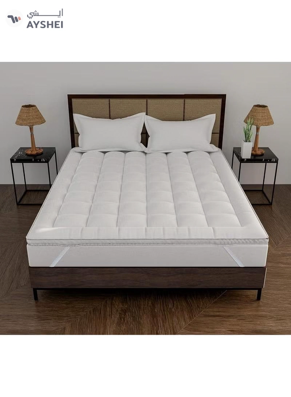 DubaiGallery Full Mattress Pad / Cotton Quilted Fitted Cooling Mattress Topper with Soft Snow Down Alternative Fill, Breathable Mattress Protector