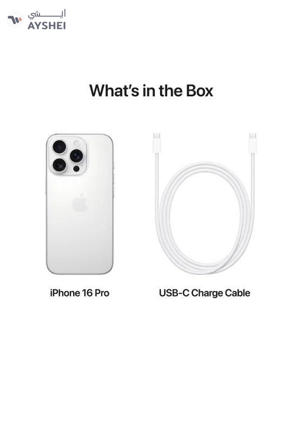 Apple iPhone 16 Pro 128GB White Titanium 5G With FaceTime - Middle East Version