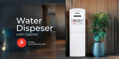 GEEPAS Hot and Cold Water Dispenser with Cabinet- GWD17025/ 3 Taps, Stainless Steel Tank/ Child Lock, Perfect for Home, School, Apartments, Office, etc./ White, 2 Year Warranty GWD17025 white-7