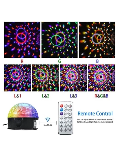 Yuwell Bluetooth Speaker Crystal Super LED Strobe Lamp Multi Color Changing Wireless Speaker With Party Dance Light Aux Input TF Card Music Player Magic Ball Crystal Lamp-0